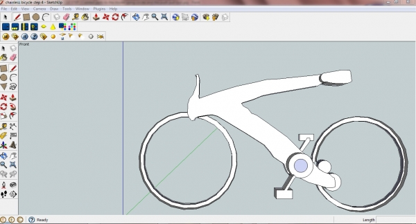 Creation of chainless bicycle: Step 4